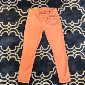 7 for All Mankind Orange Creamsicle Jeans
